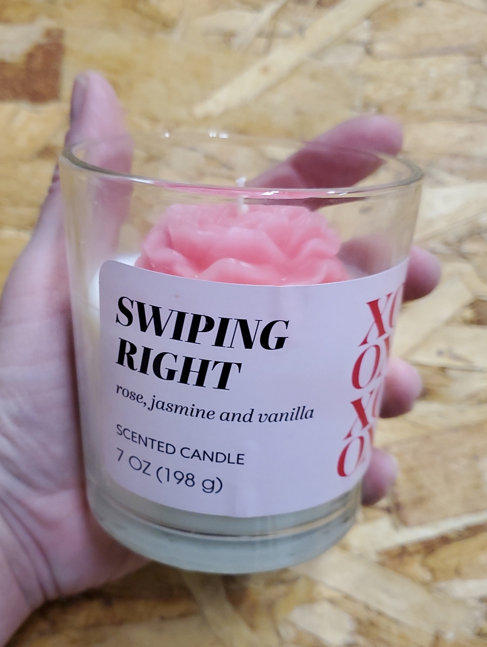 Rose, Jasmine & Vanilla Scented Candle - Swiping Right Dating Candle